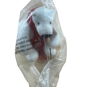Coca-Cola Polar Bear 4" Plush Stuffed Animal Toy Red Scarf New‎ in Package